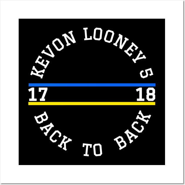 Kevon Looney 5 Back To Back Championship 2017 - 2018 Wall Art by Traditional-pct